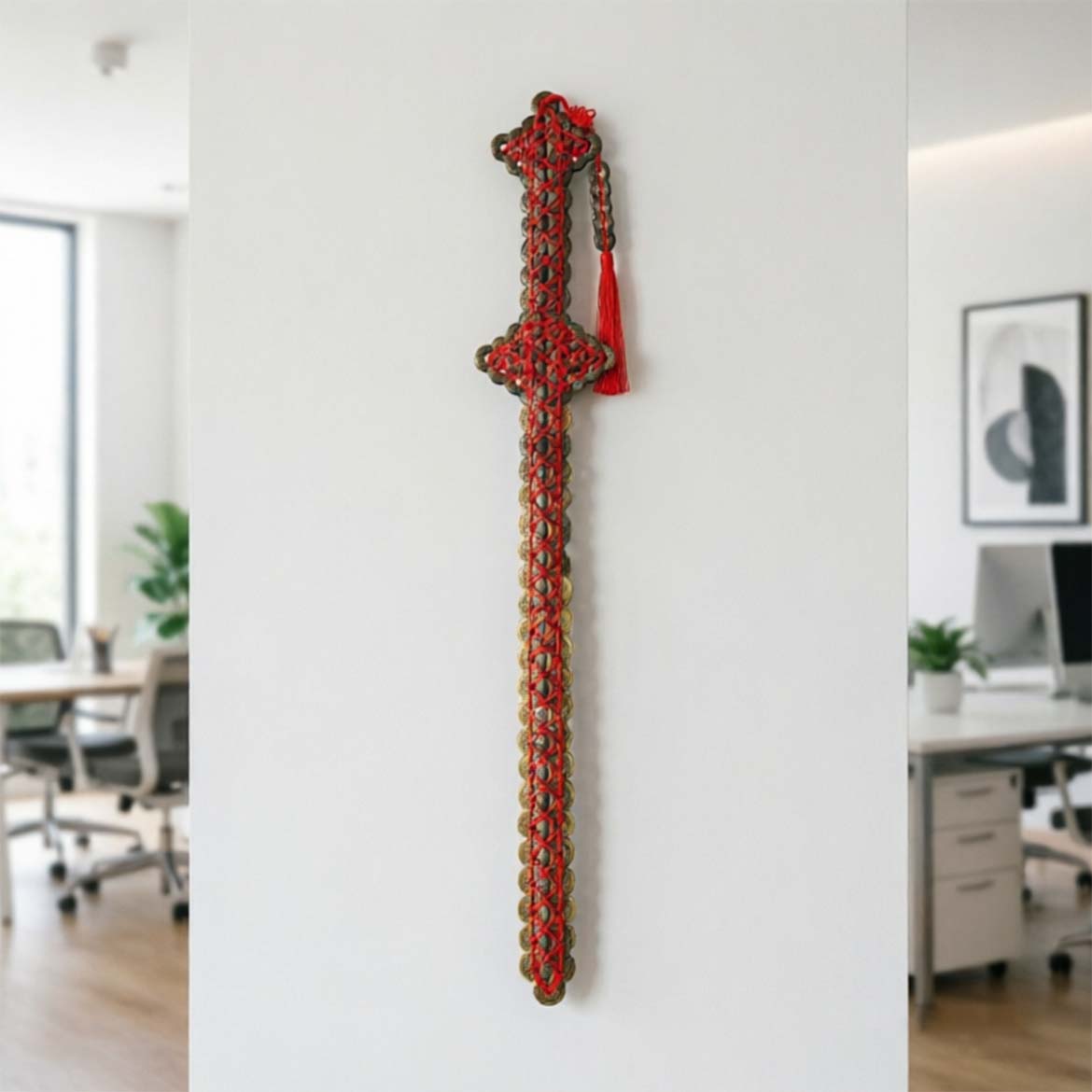 Consecrated Pure Copper Coin Sword (57cm Daoist Exorcism & Protection Mascot) - Image 2