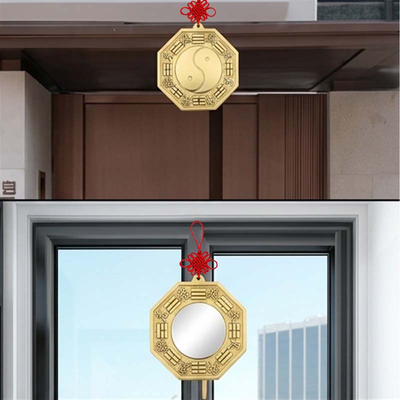 Consecrated Solid Brass Tai Chi Ba Gua Mirror - 5 Inches | Traditional Feng Shui Protection & Evil Warding Amulet 【開光鎮宅】5吋純銅太極八卦鏡 | 住宅風水化煞法器 抵御形煞 招財納福 - Image 2