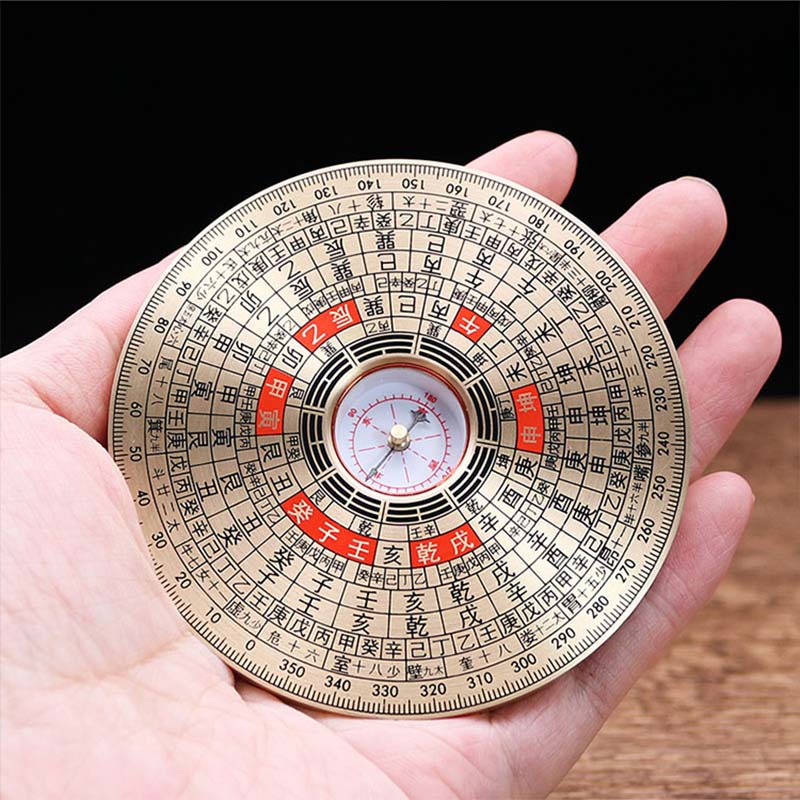 Consecrated Solid Brass Feng Shui Compass (8cm, 330g) | Professional Portable Luo Pan for Energy Assessment & Home Protection 【開光鎮宅】8cm全銅便攜風水羅盤擺件(330g重工) | 專業測量方位 分析氣場 擇方化煞 調節運勢 - Image 2
