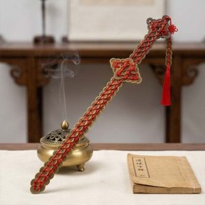 Consecrated Pure Brass Coin Sword - 57cm | Traditional Daoist Exorcism & Feng Shui Protection Mascot 【開光鎮煞】57cm 重工純銅金錢劍擺件 | 道家辟邪法器 化解路衝小人 鎮宅保平安
