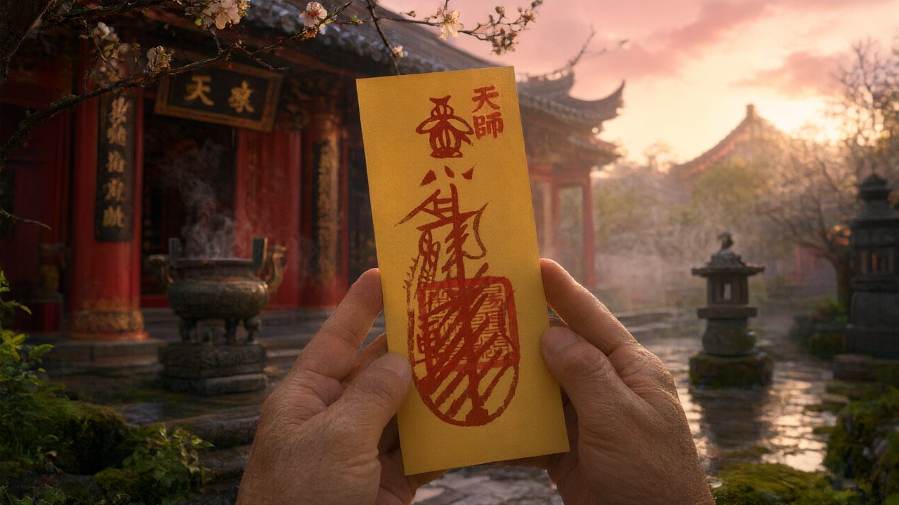 When Moonlight Carries Memory: Taoist Talisman Peace