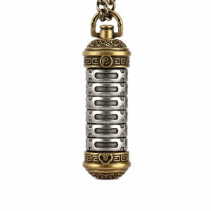Vintage Oriental "I Ching" Wisdom Totem Charm | Hollow & Spinning Design | Unisex Necklace or Car Hanging Decor