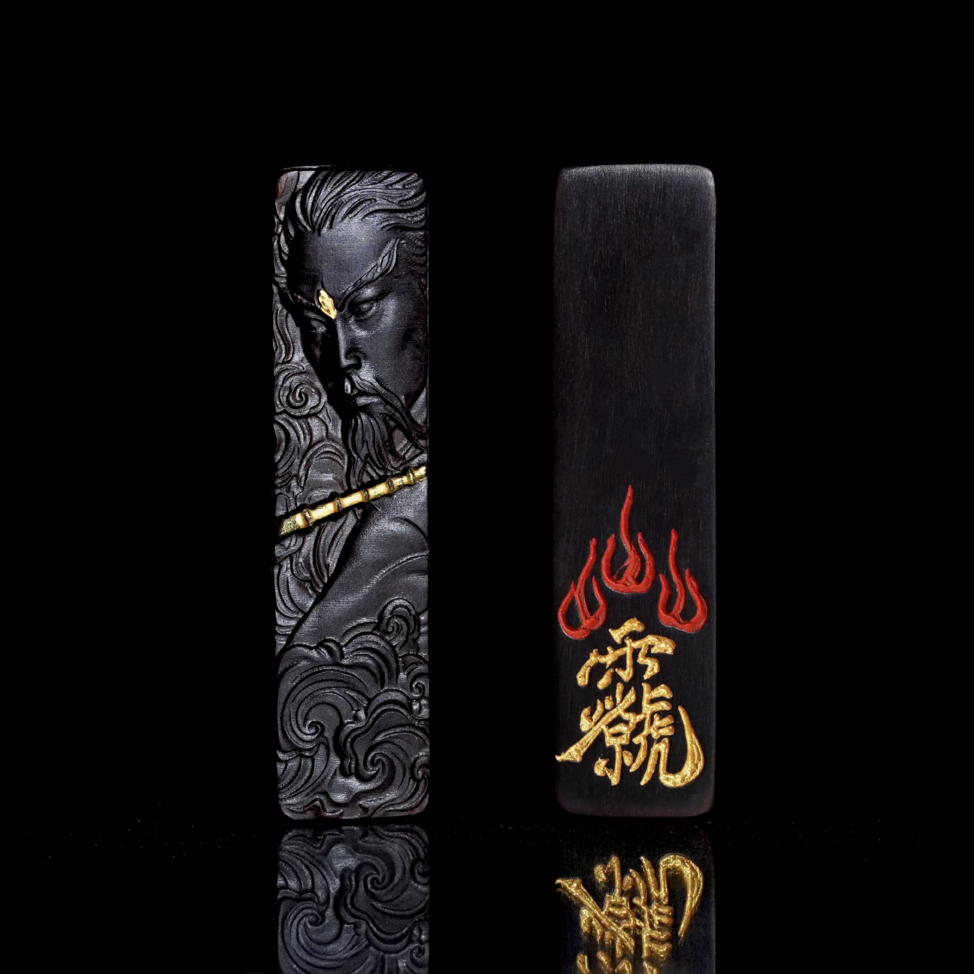 Hand-Carved Natural Lightning-Struck Jujube Wood Pendant - Traditional Chinese Cultural Artifact & Artisan Jewelry【非遗手作】天然雷击枣木玉化吊坠 - 雷祖文化手工雕刻挂件(国潮文创) - Image 4