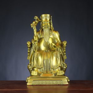Consecrated Pure Brass Earth God Fu De Zheng Shen (Tudi Gong) Statue (23cm) | Guardian of Peace & Prosperity 【開光純黃銅福德正神土地公神像（高23cm）| 掌管一方平安 鎮宅招財 庇佑生意興隆 住宅店鋪必備】