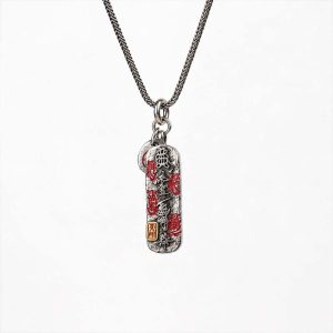 Handcrafted Cupronickel Eight-Directions Wealth Pendant - Five Road God of Wealth Talisman Necklace | Daoist Prosperity Amulet for Men Women