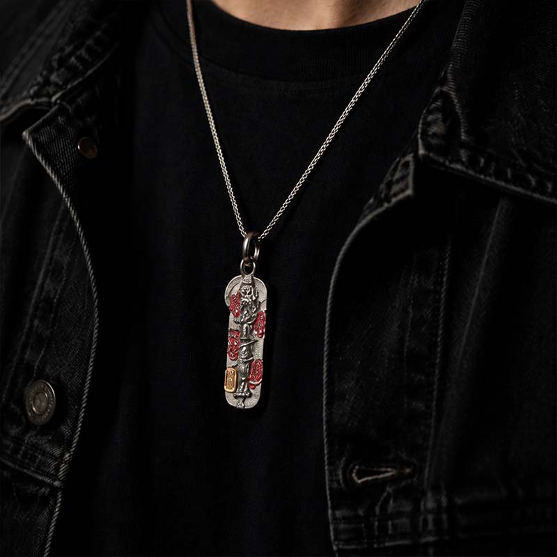 Handcrafted Cupronickel Eight-Directions Wealth Pendant - Five Road God of Wealth Talisman Necklace | Daoist Prosperity Amulet for Men Women - Image 2