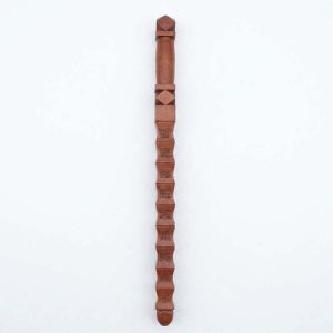 Consecrated Thunder-Struck Jujube Wood Spirit-Striking Whip - 40cm | Daoist God-Beating Ritual Whip for Exorcism & Spirit Command