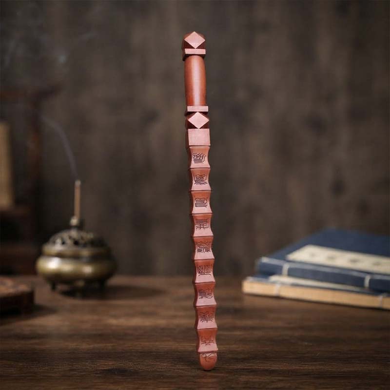 Consecrated Thunder-Struck Jujube Wood Spirit-Striking Whip - 40cm | Daoist God-Beating Ritual Whip for Exorcism & Spirit Command - Image 2