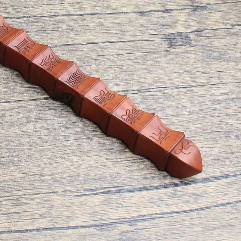 Consecrated Thunder-Struck Jujube Wood Spirit-Striking Whip - 40cm | Daoist God-Beating Ritual Whip for Exorcism & Spirit Command - Image 3
