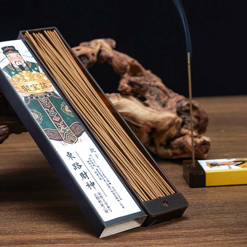 God of Wealth Incense - Bi Gan Civil God of Wealth (Wu Lu Cai Shen) 23cm Herbal Line Sticks | Steadily Guarding Righteous Wealth (Wen Shou Zheng Cai) - Image 2