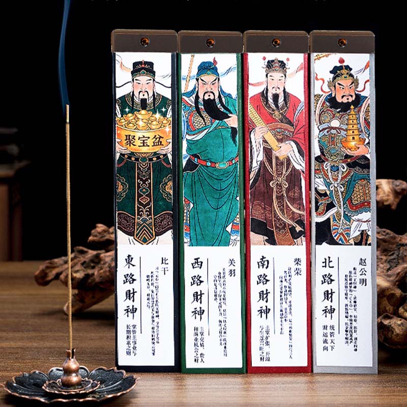 God of Wealth Incense - Bi Gan Civil God of Wealth (Wu Lu Cai Shen) 23cm Herbal Line Sticks | Steadily Guarding Righteous Wealth (Wen Shou Zheng Cai) - Image 3