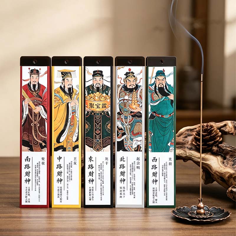God of Wealth Incense - Guan Yu Martial Wealth God (Wu Lu Cai Shen) 23cm Herbal Line Sticks | Trust & Righteous Prosperity Offering (Xinyi Jingying) - Image 2