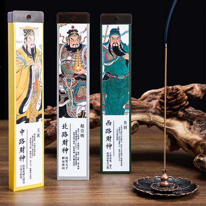 God of Wealth Incense - Guan Yu Martial Wealth God (Wu Lu Cai Shen) 23cm Herbal Line Sticks | Trust & Righteous Prosperity Offering (Xinyi Jingying) - Image 3