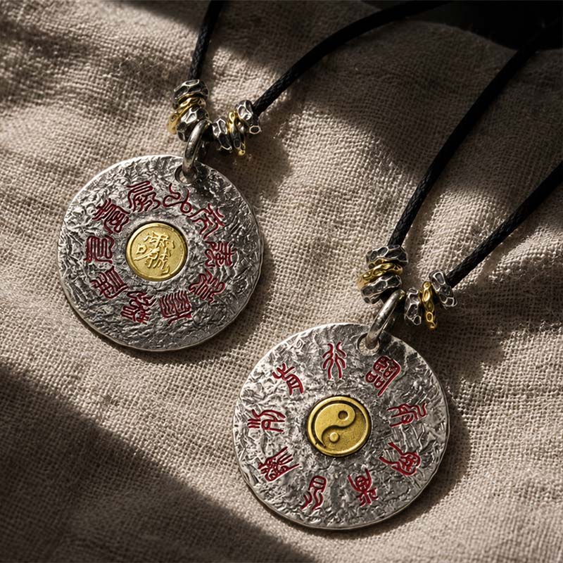 Handcrafted Cupronickel Taiji Thunder Patriarch Pendant | Daoist Lei Zu Holy Name Protection Disc Necklace - Image 3