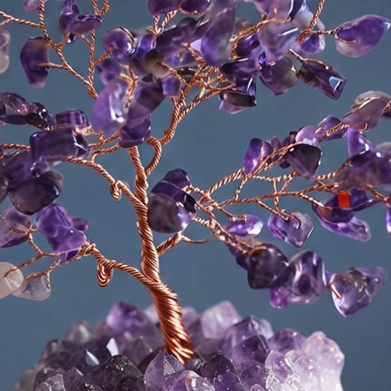 Consecrated Natural Crystal Gemstone Tree - 4 Colors | Feng Shui Wealth & Energy Desk Ornament - Image 4